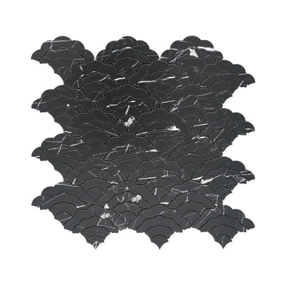 Crédence adhésive | Éventail Noir | 26,8×28,1 cm
