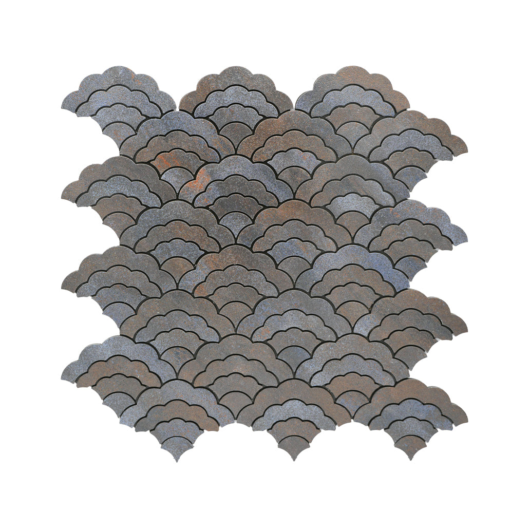Crédence adhésive | Éventail Anthracite | 26,8×28,1 cm