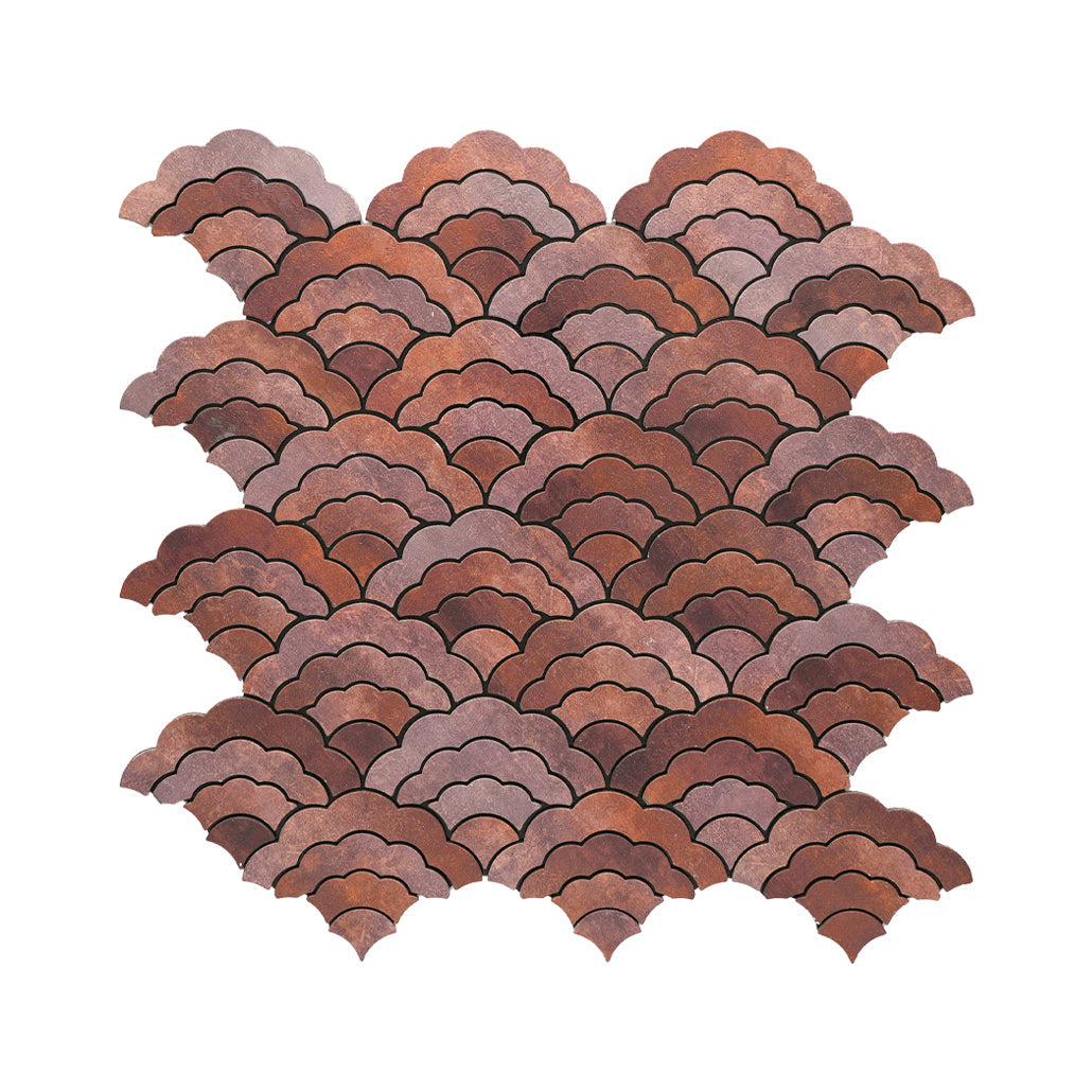 Crédence adhésive | Éventail Cuivre | 26,8×28,1 cm