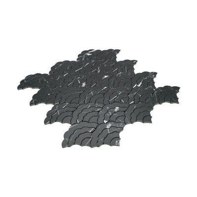 Crédence adhésive | Éventail Noir | 26,8×28,1 cm