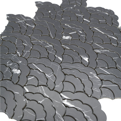 Crédence adhésive | Éventail Noir | 26,8×28,1 cm