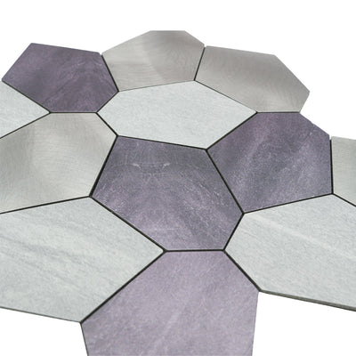 Crédence adhésive | Polygone Gris | 30×26,2 cm