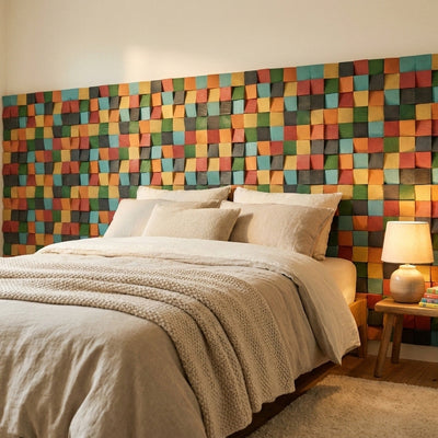 Panneau Bois Décoratif Mural | Dark Pin | 30×30 cm