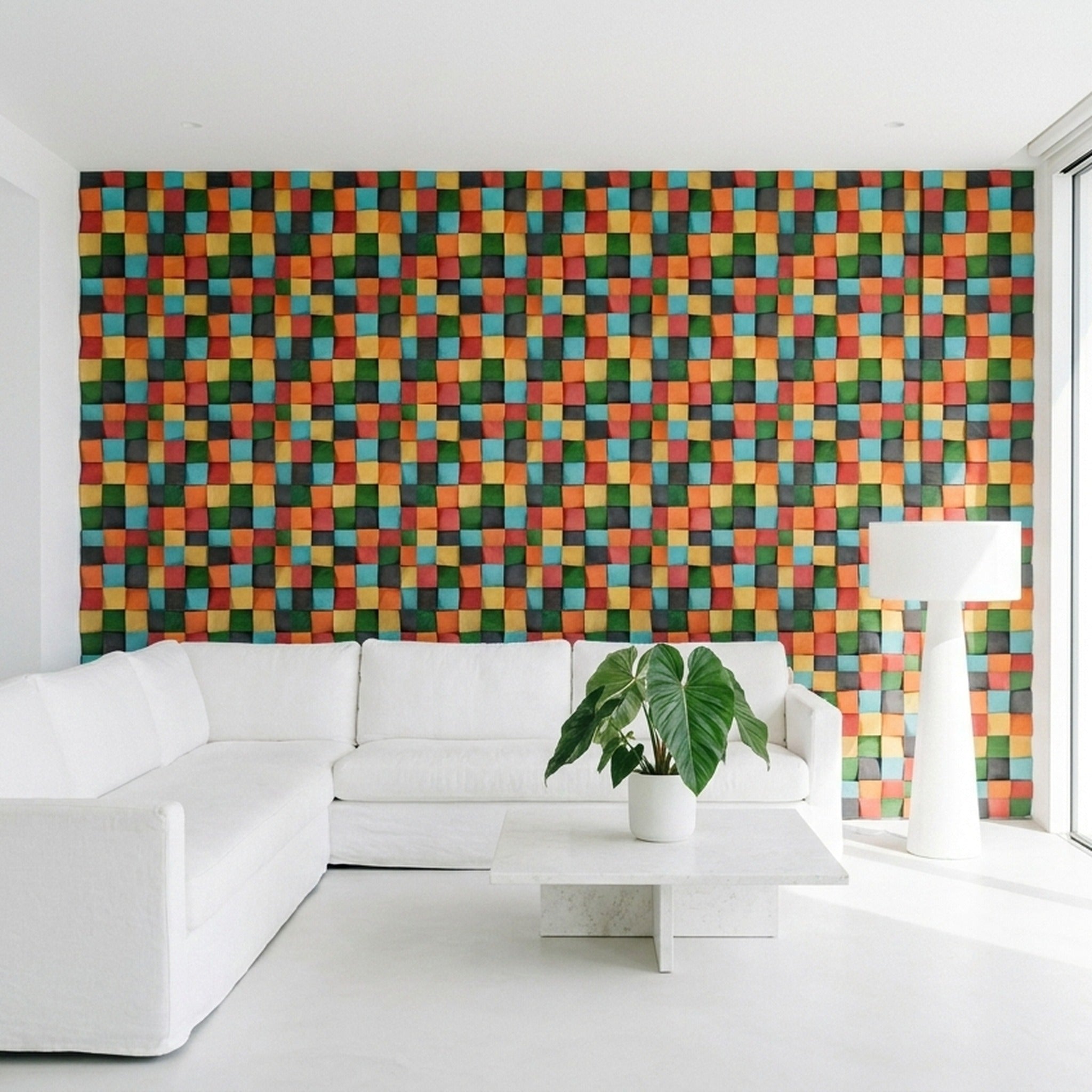 Panneau Bois Décoratif Mural | Dark Pin | 30×30 cm