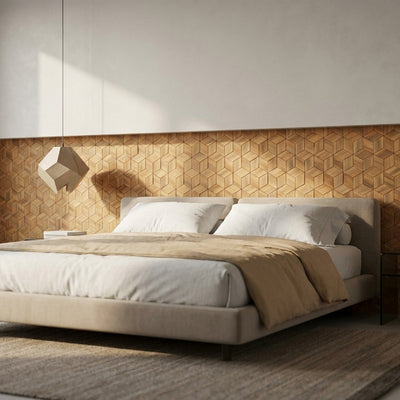 Panneau Bois Décoratif Mural | Pin Frais | 30×35 cm