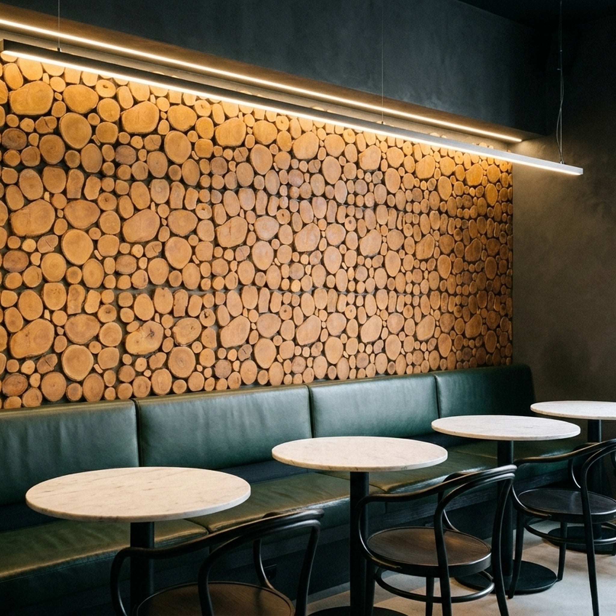 Panneau Bois Décoratif Mural | Litchi | 30×30 cm
