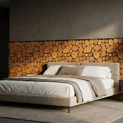 Panneau Bois Décoratif Mural | Litchi | 30×30 cm