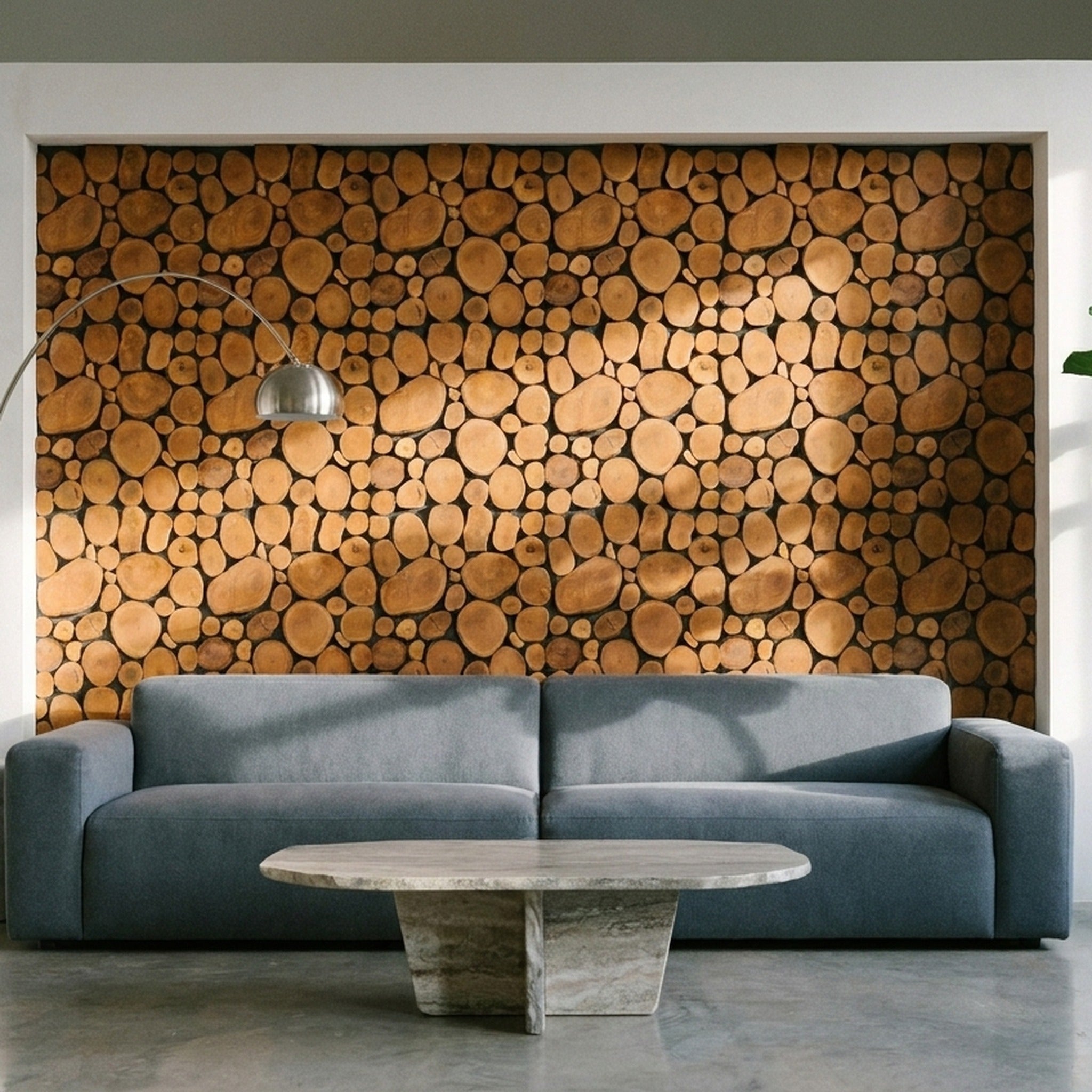 Panneau Bois Décoratif Mural | Litchi | 30×30 cm