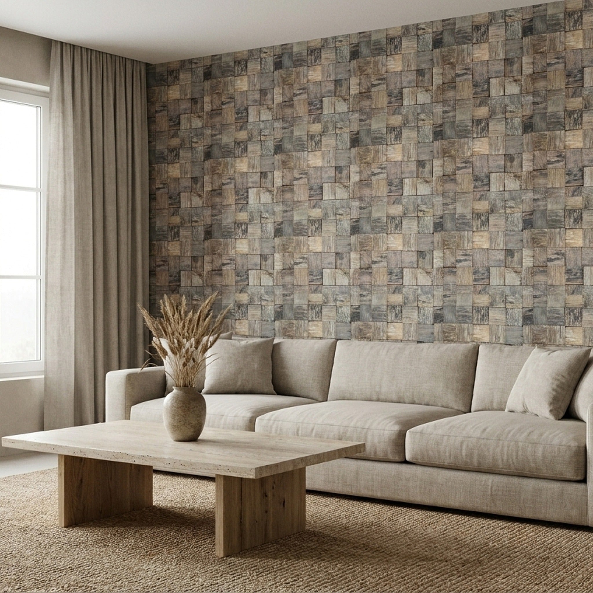 Panneau Bois Décoratif Mural | Marine Shipwood | 30×30 cm