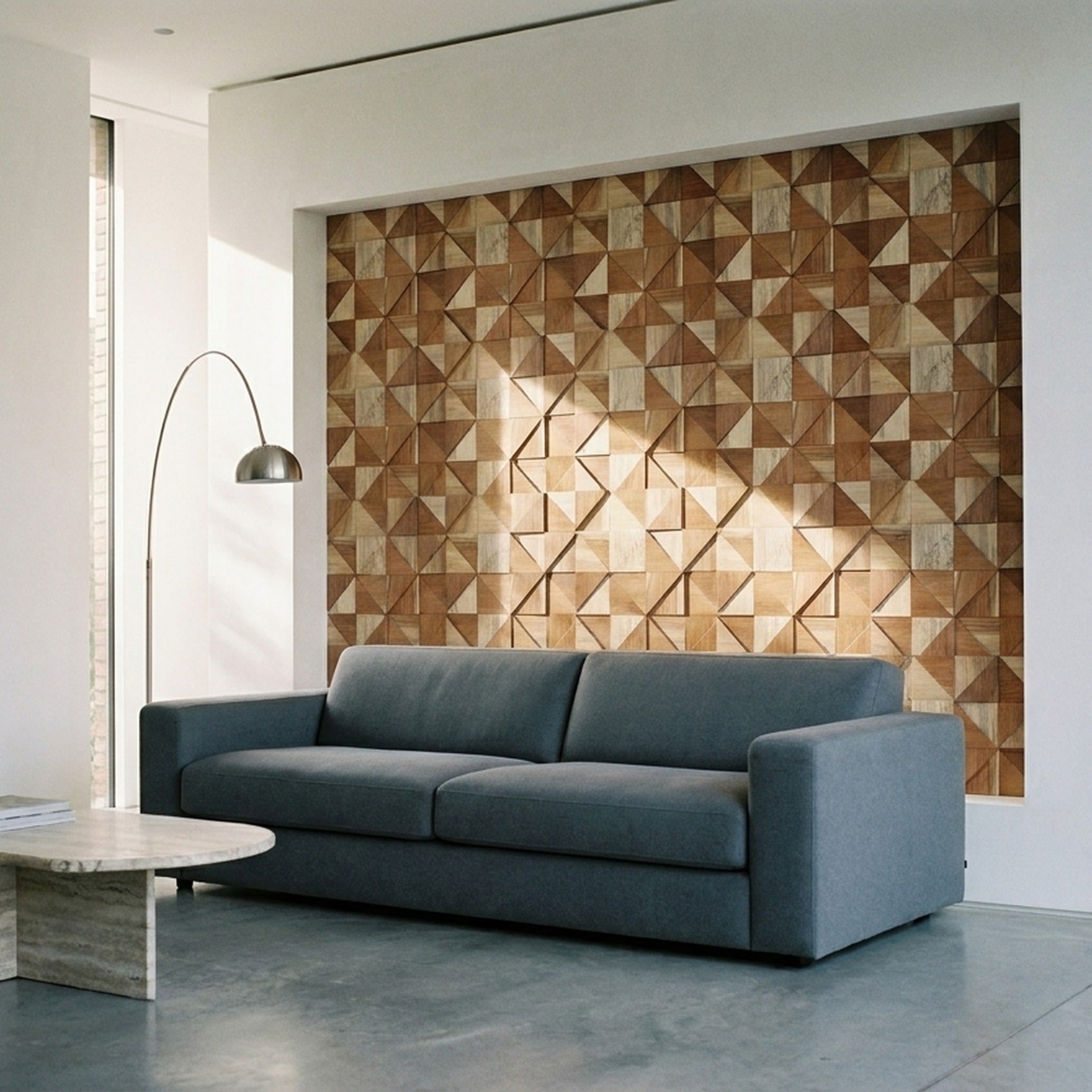 Panneau Bois Décoratif Mural | Merbau | 30×30 cm