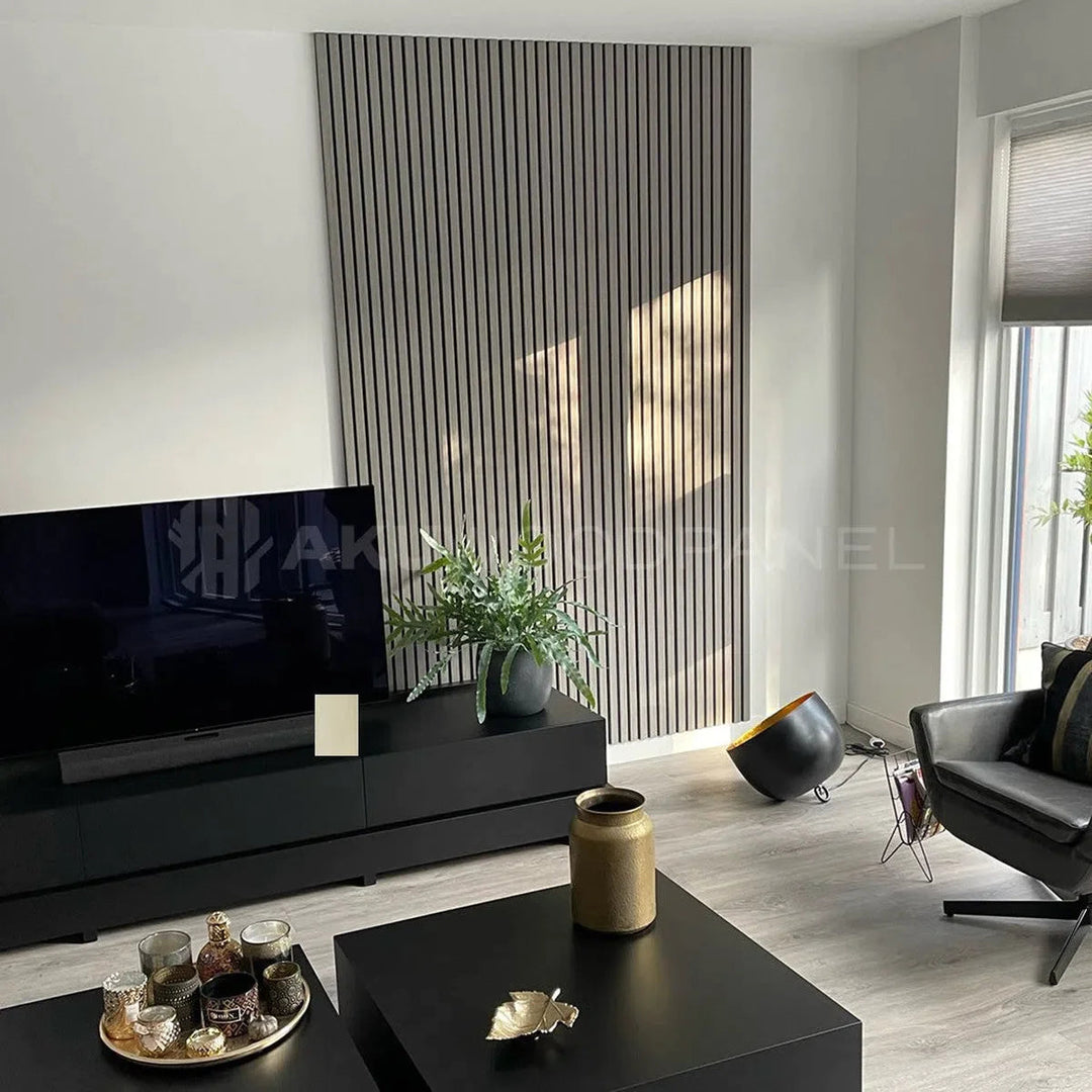 Panneau acoustique en bois | Noyer Gris | De première qualité