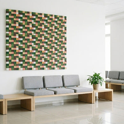 Panneau Bois Décoratif Mural | Rich Pin | 30×30 cm