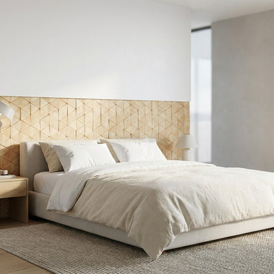 Panneau Bois Décoratif Mural | Hévéa Compact | 28×30 cm