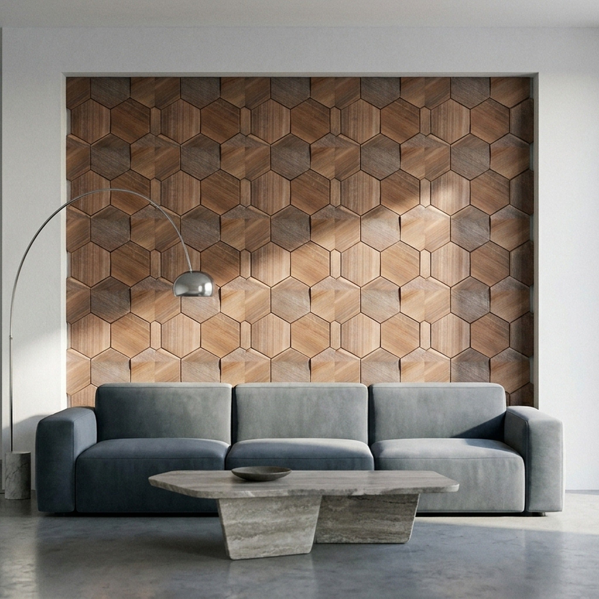 Panneau Bois Décoratif Mural | Noyer Tropical | 26×30 cm
