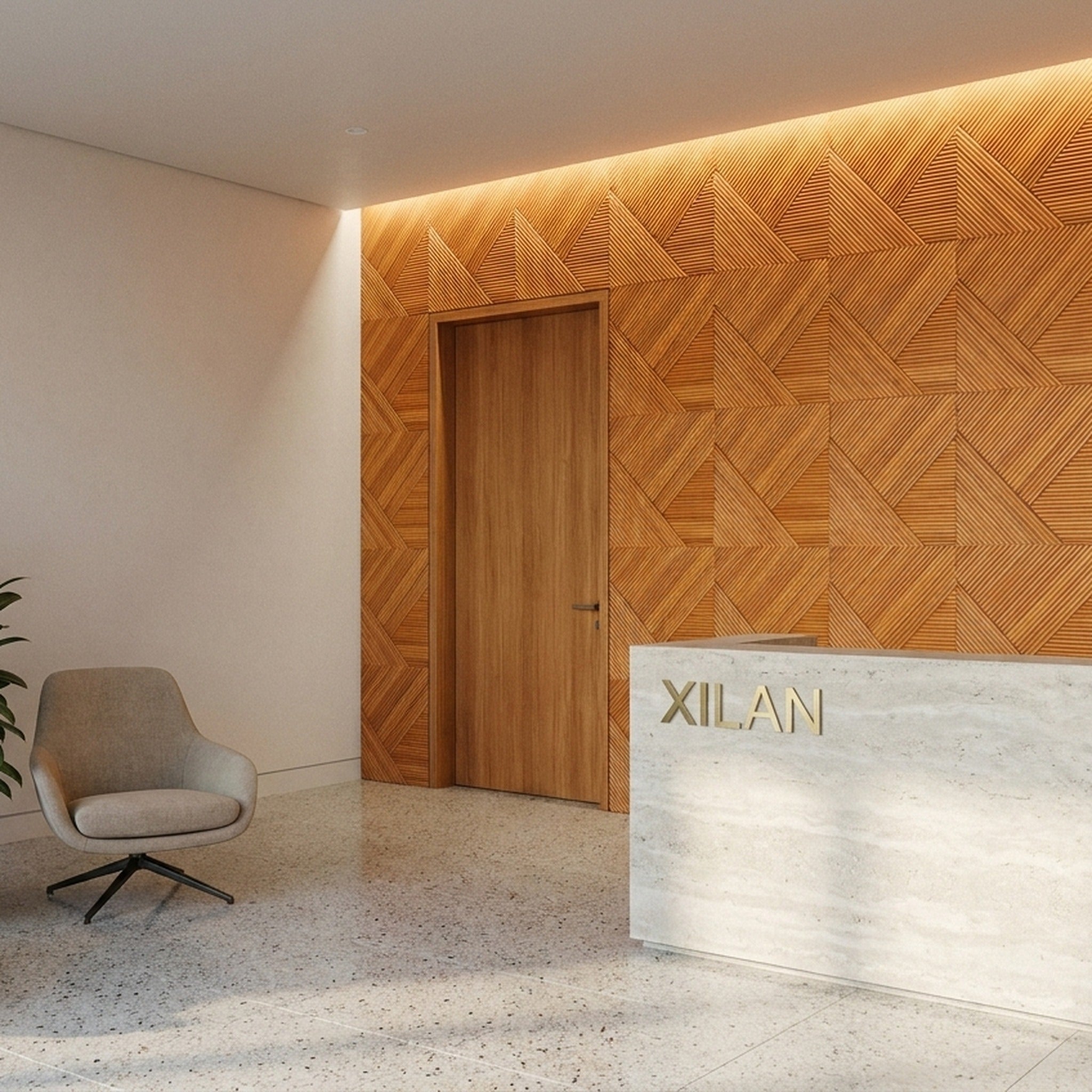 Panneau Bois Décoratif Mural | Xilan XL | 40×40 cm