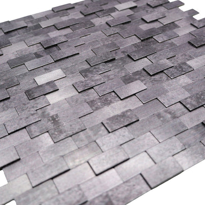 Crédence adhésive | Plaquette 3D Anthracite | 30×29,8 cm