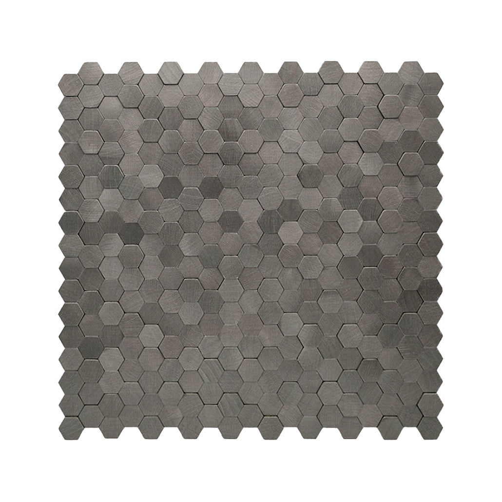 Crédence adhésive | Mini Hexagone 3D Anthracite | 29,8×30,7 cm
