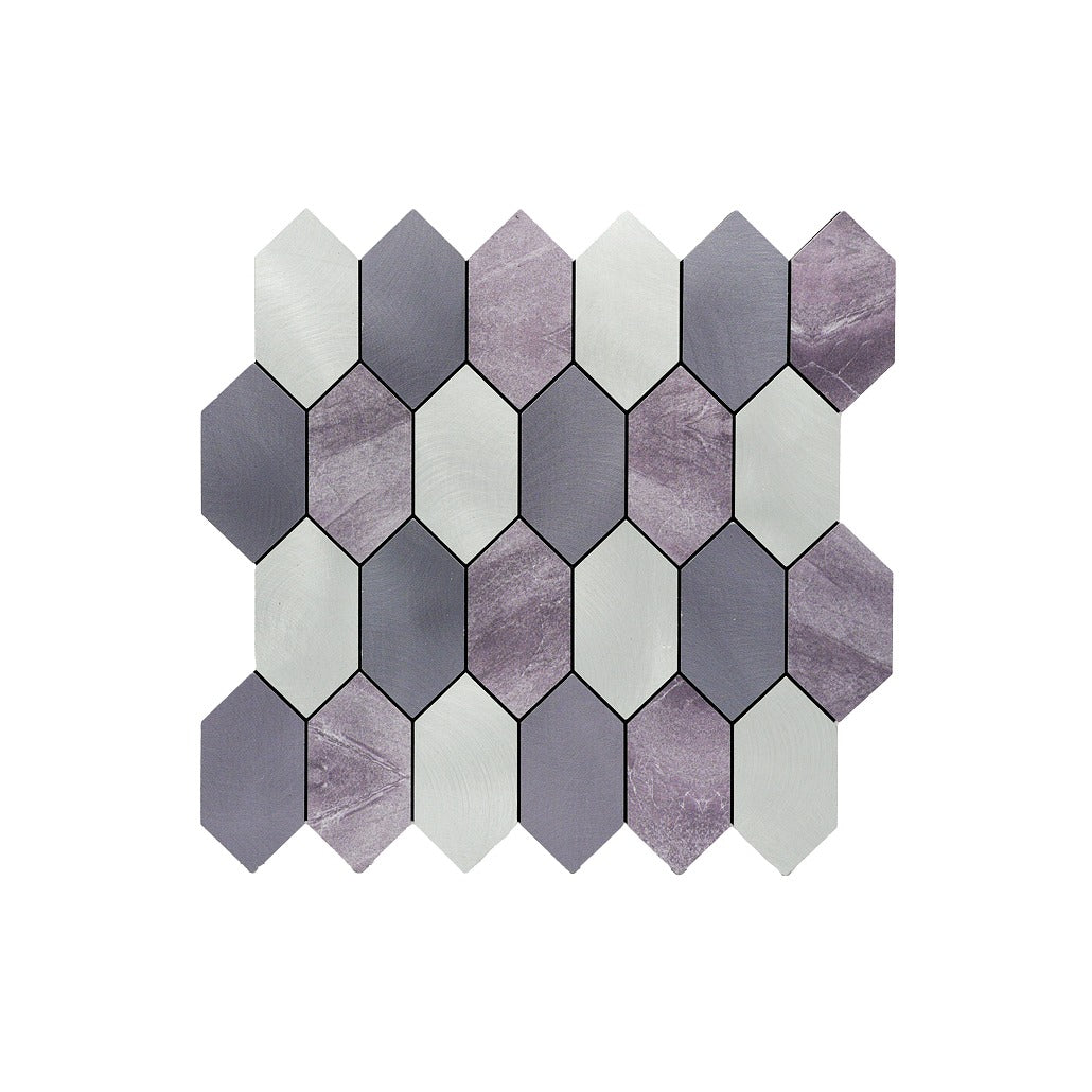 Crédence adhésive | Picket Mauve | 30×30 cm