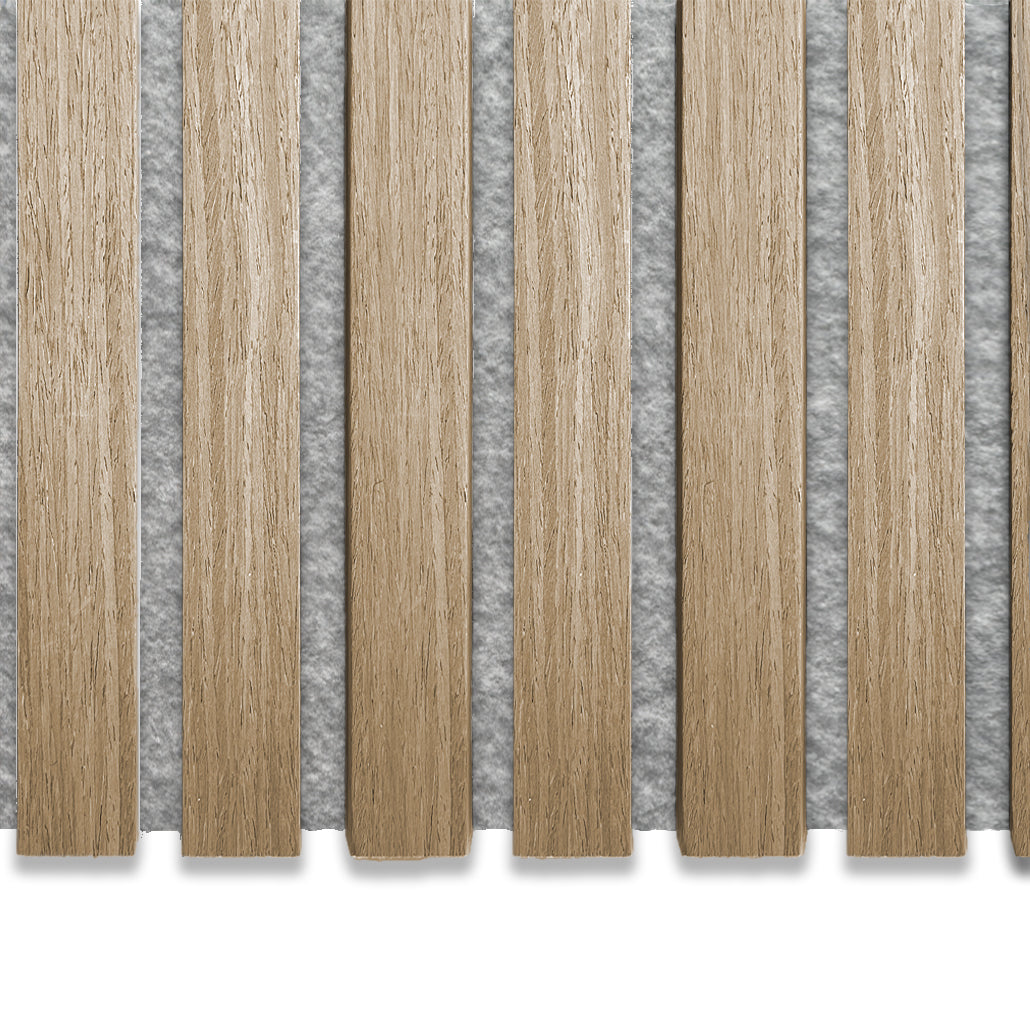 Panneau acoustique en bois | Chêne Naturel avec Feutre Gris | De première qualité