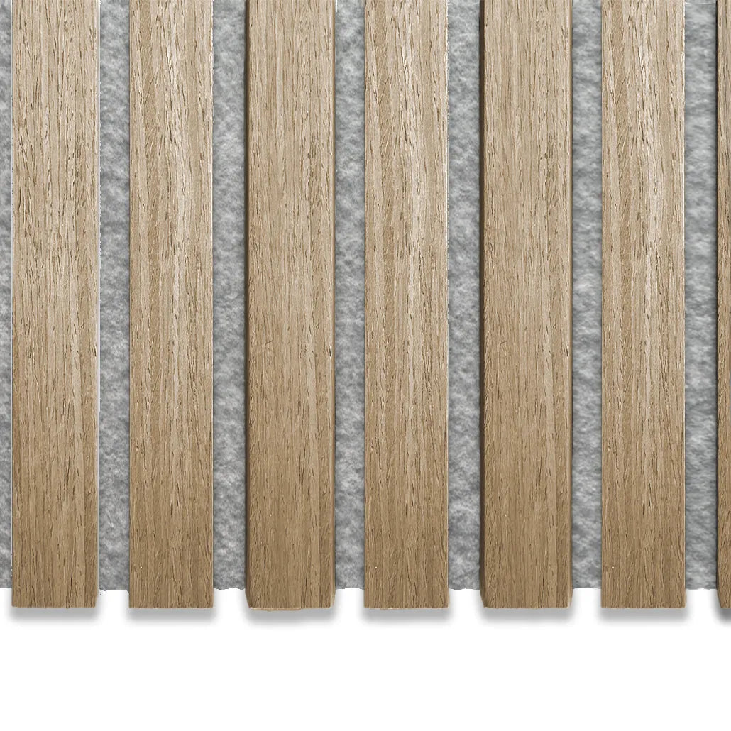 Panneau acoustique en bois | Chêne Naturel avec Feutre Gris | De première qualité