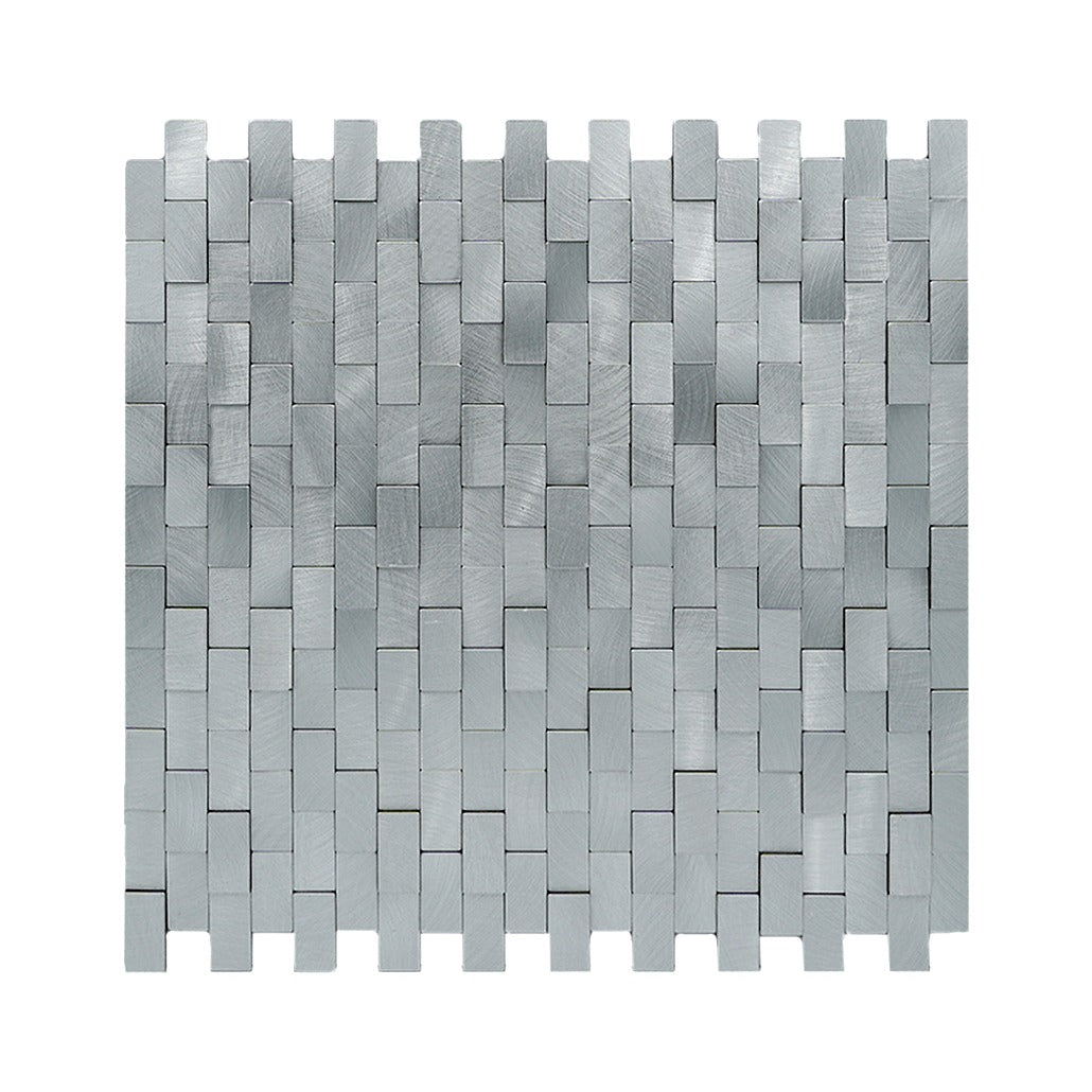 Crédence adhésive | Plaquette 3D Argent | 30×29,8 cm