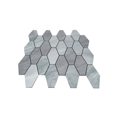 Crédence adhésive | Picket Argent | 30×30 cm