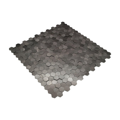 Crédence adhésive | Mini Hexagone 3D Anthracite | 29,8×30,7 cm