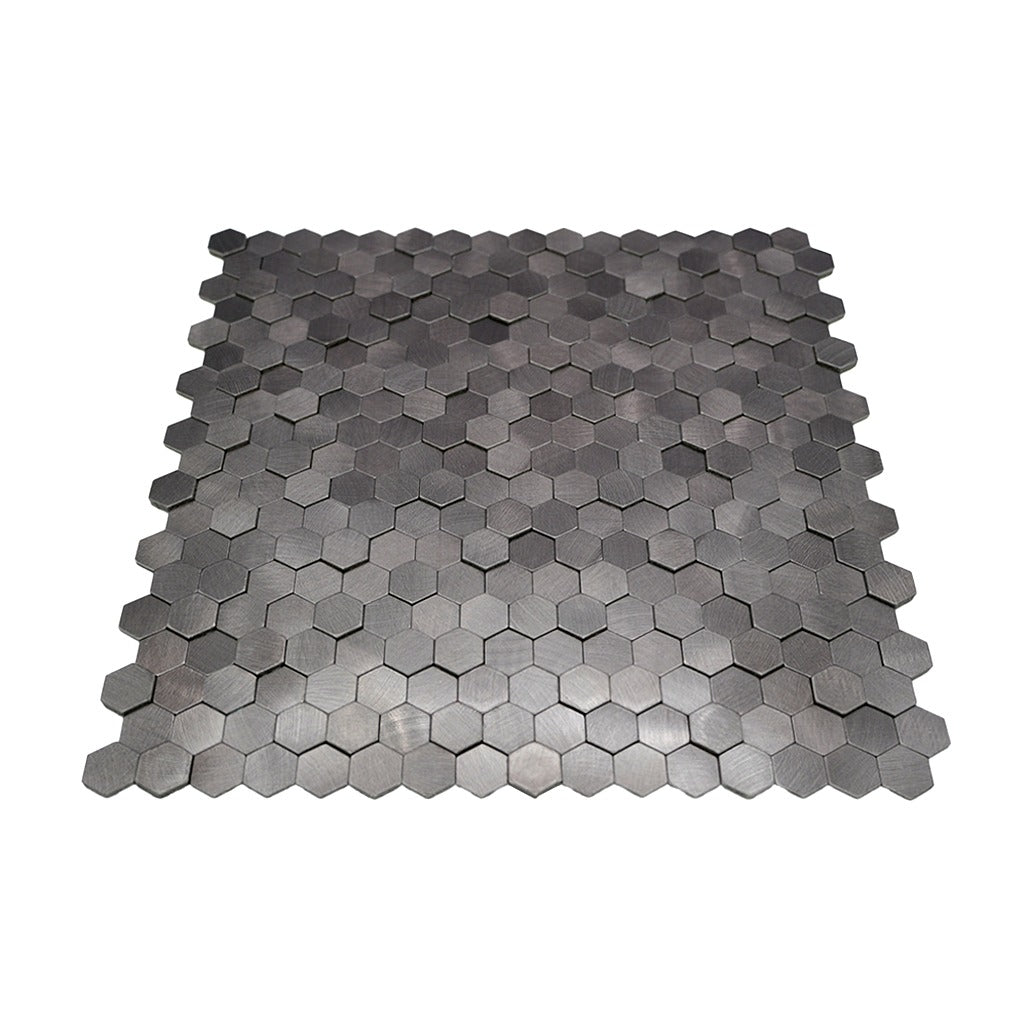 Crédence adhésive | Mini Hexagone 3D Anthracite | 29,8×30,7 cm