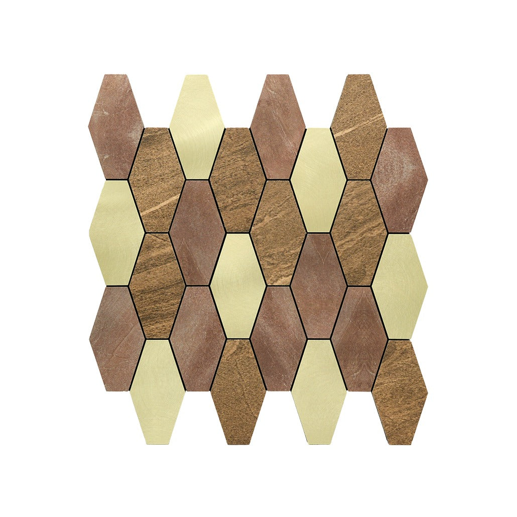 Crédence adhésive | Picket Brun | 30×30 cm