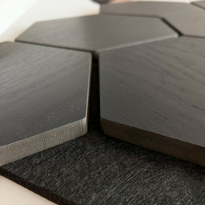Panneau Mural Hexagonal | Noir 81 cm | Acoustique