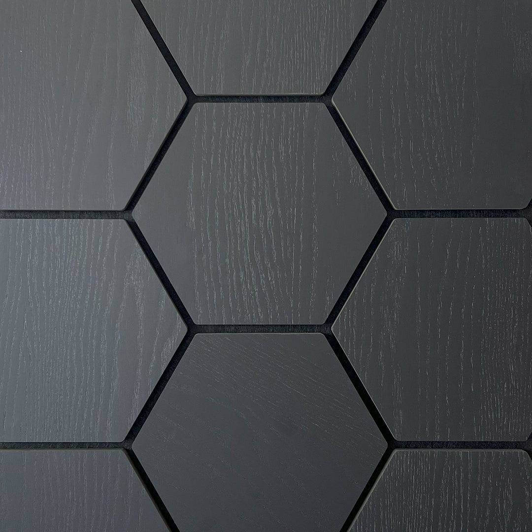 Panneau Mural Hexagonal | Noir 81 cm | Acoustique
