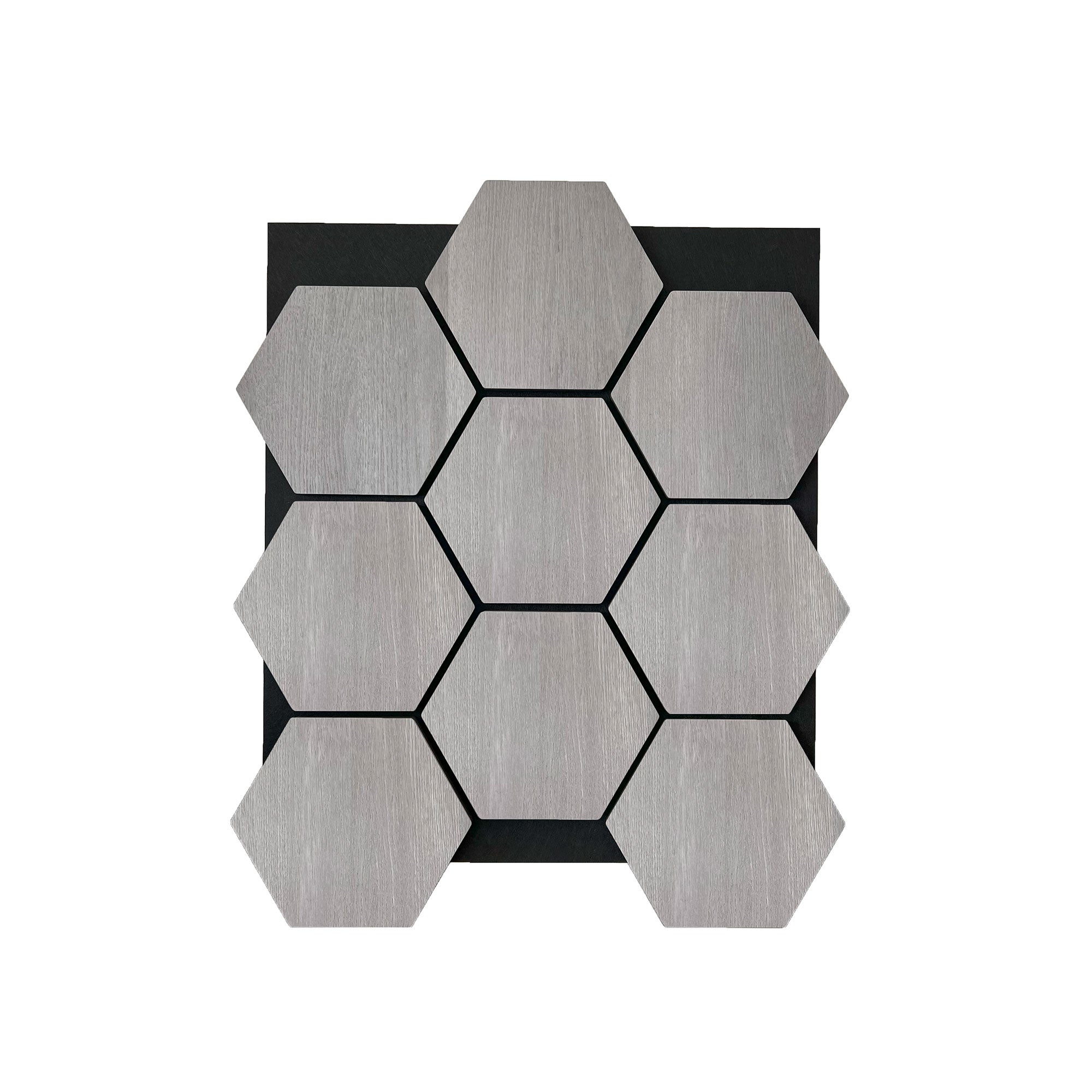 Panneau Mural Hexagonal | Noyer Gris 81 cm | Acoustique