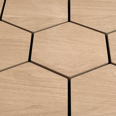 Panneau Mural Hexagonal | Chêne Naturel 81 cm | Acoustique