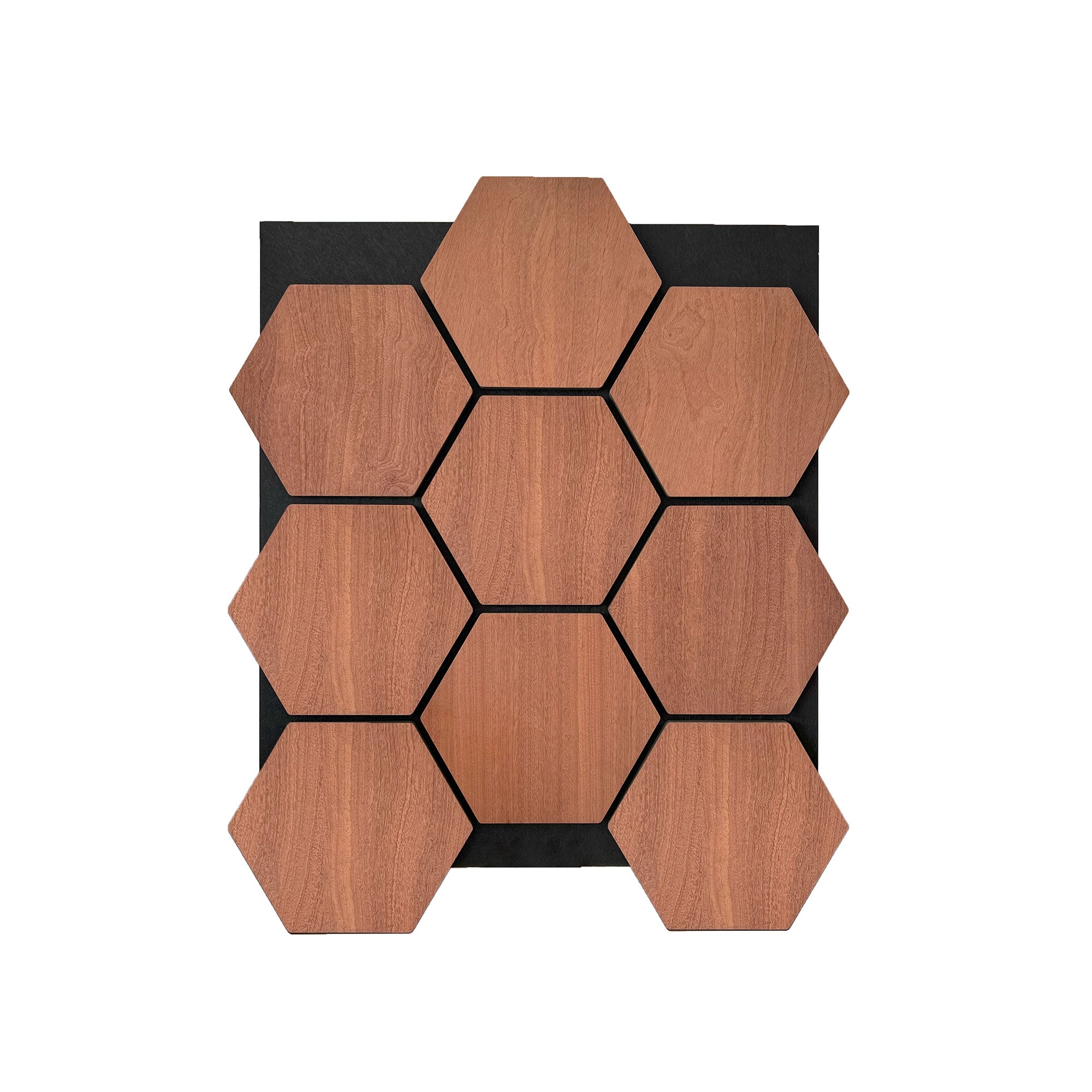 Panneau Mural Hexagonal | Chêne Fumé 81 cm | Acoustique