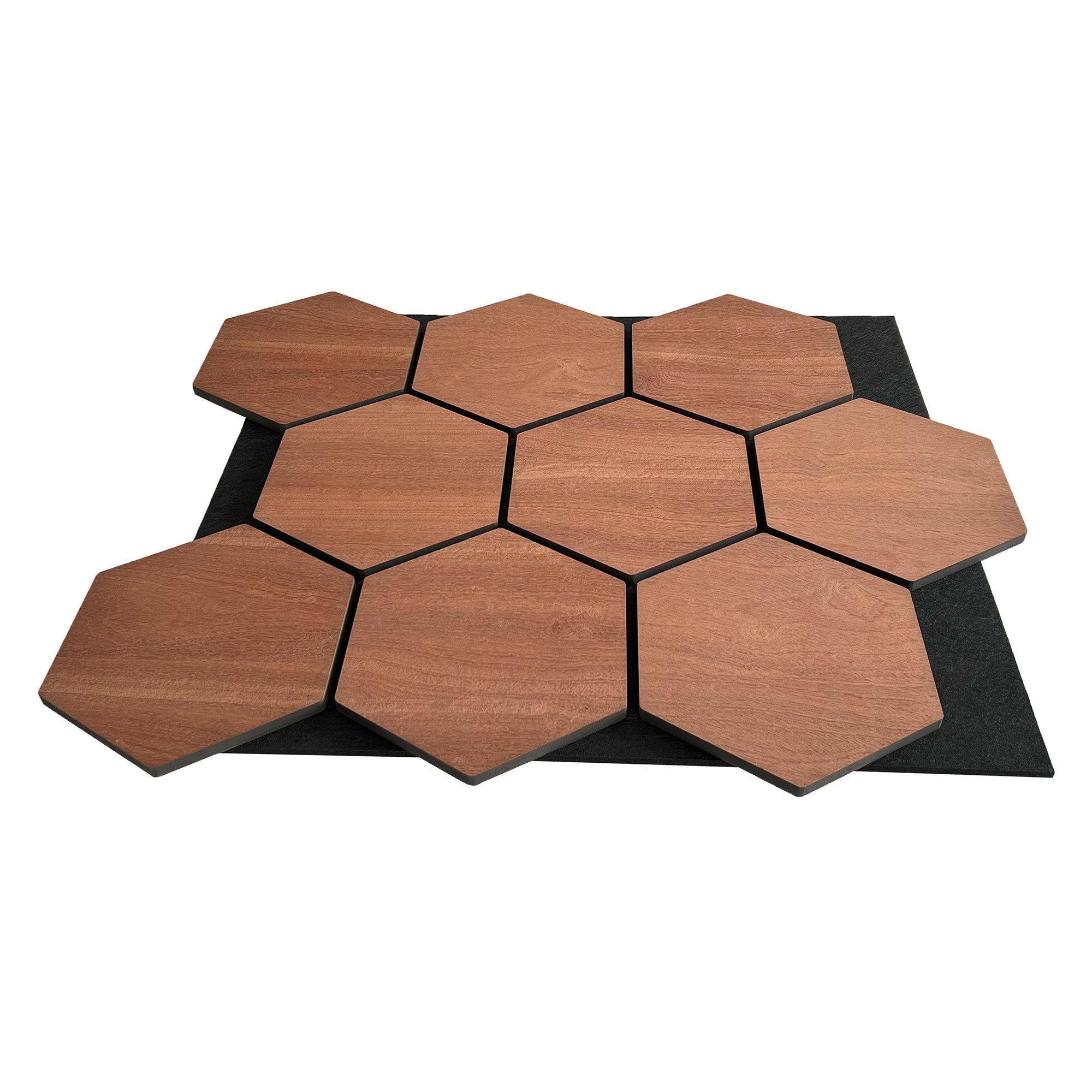 Panneau Mural Hexagonal | Chêne Fumé 81 cm | Acoustique