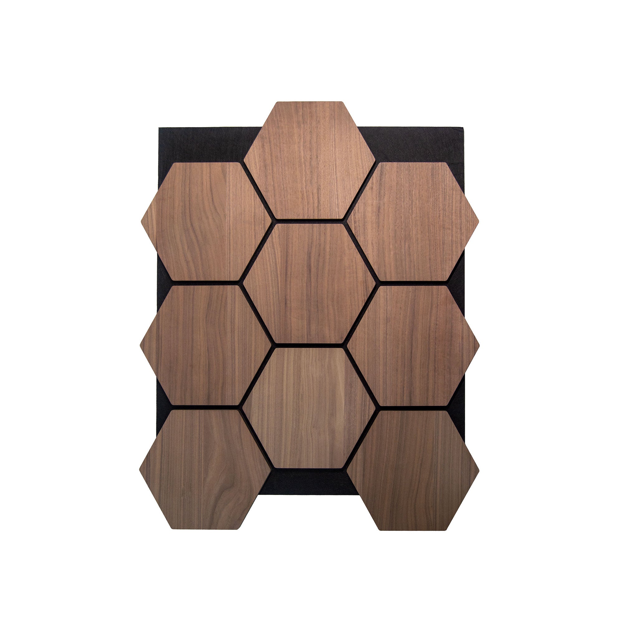 Panneau Mural Hexagonal | Noyer 81 cm | Acoustique