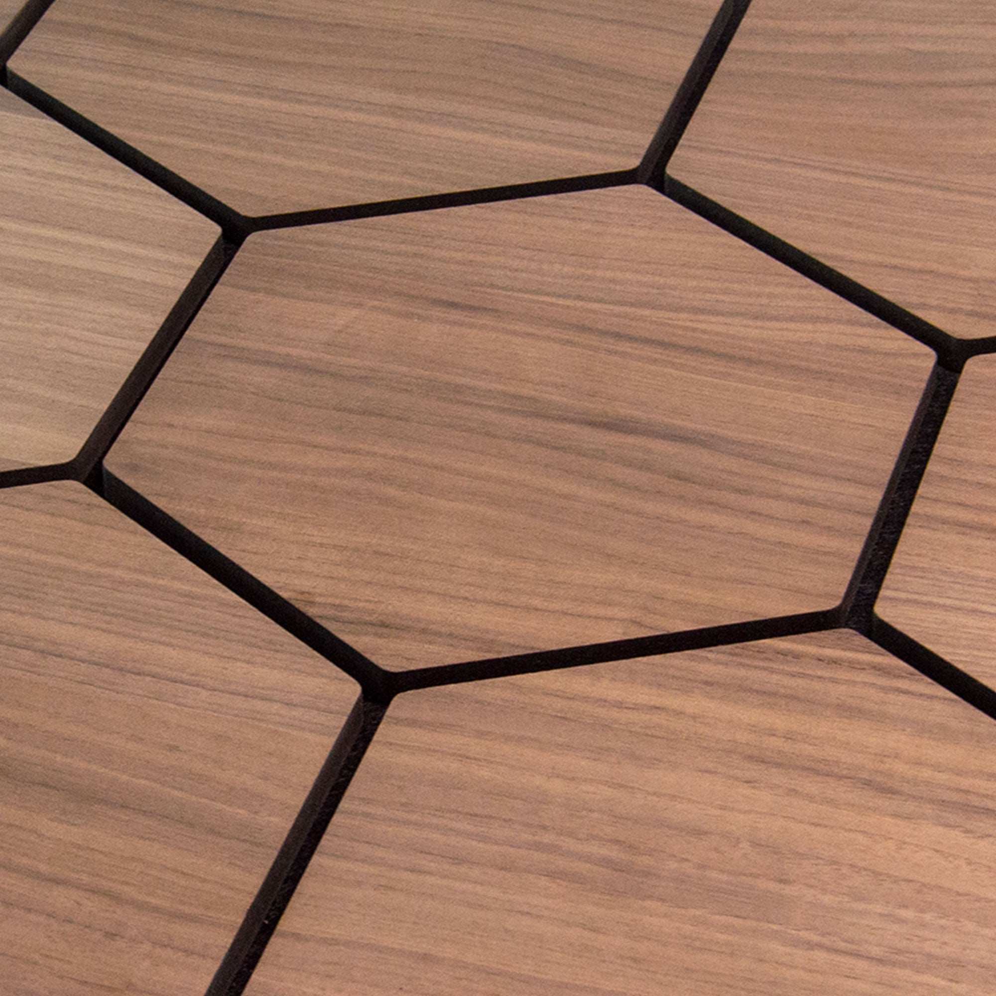 Panneau Mural Hexagonal | Noyer 81 cm | Acoustique