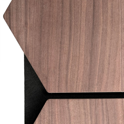 Panneau Mural Hexagonal | Noyer 81 cm | Acoustique