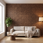 Clover Brun panneau mural déco dans un salon moderne