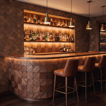 Gardenia Brun Fumé panneau mural déco en fond de bar