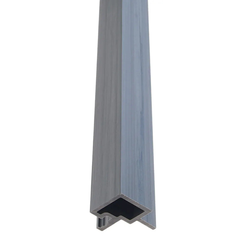 Cornière Panneau Extérieur Gris Pierre 290CM | Façade | Jardin | Texture Bois 3D